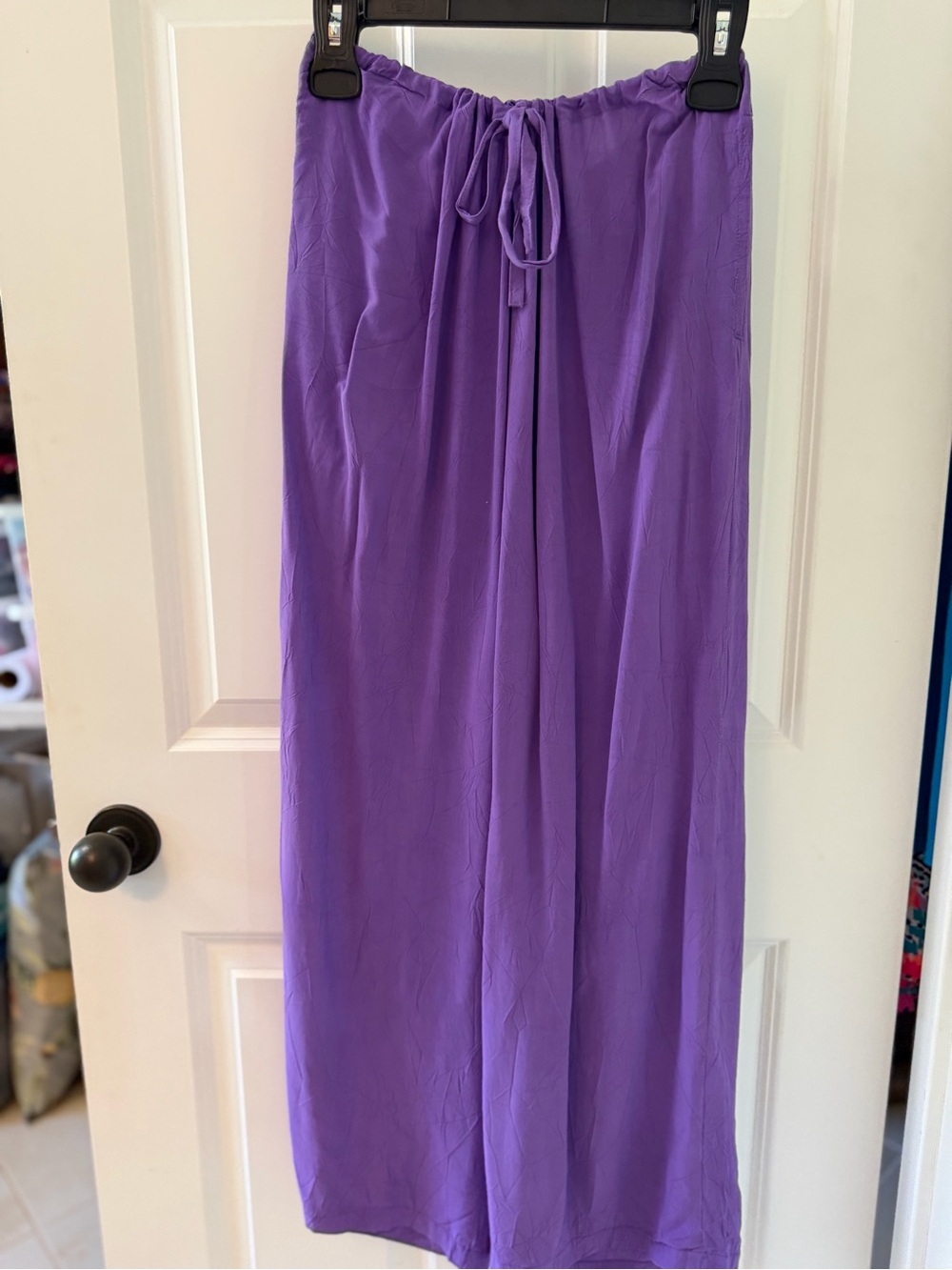 Jams World Lavender Purple Drawstring Maxi Skirt